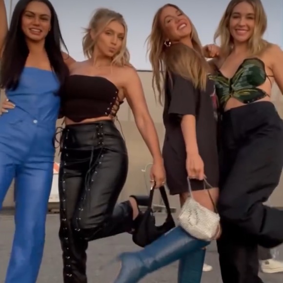 Dynamite Blue Leather Pants - Picture 4 of 7